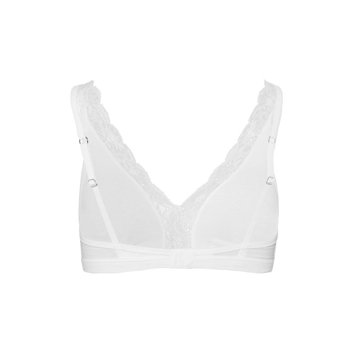 Soft Cup Bra White Cotton Lace