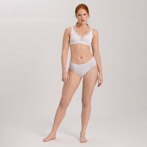 Soft Cup Bra White Cotton Lace