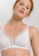 Soft Cup Bra White Cotton Lace