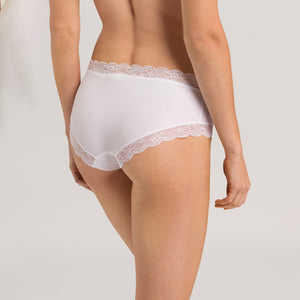 Hipster Brief White Cotton Lace