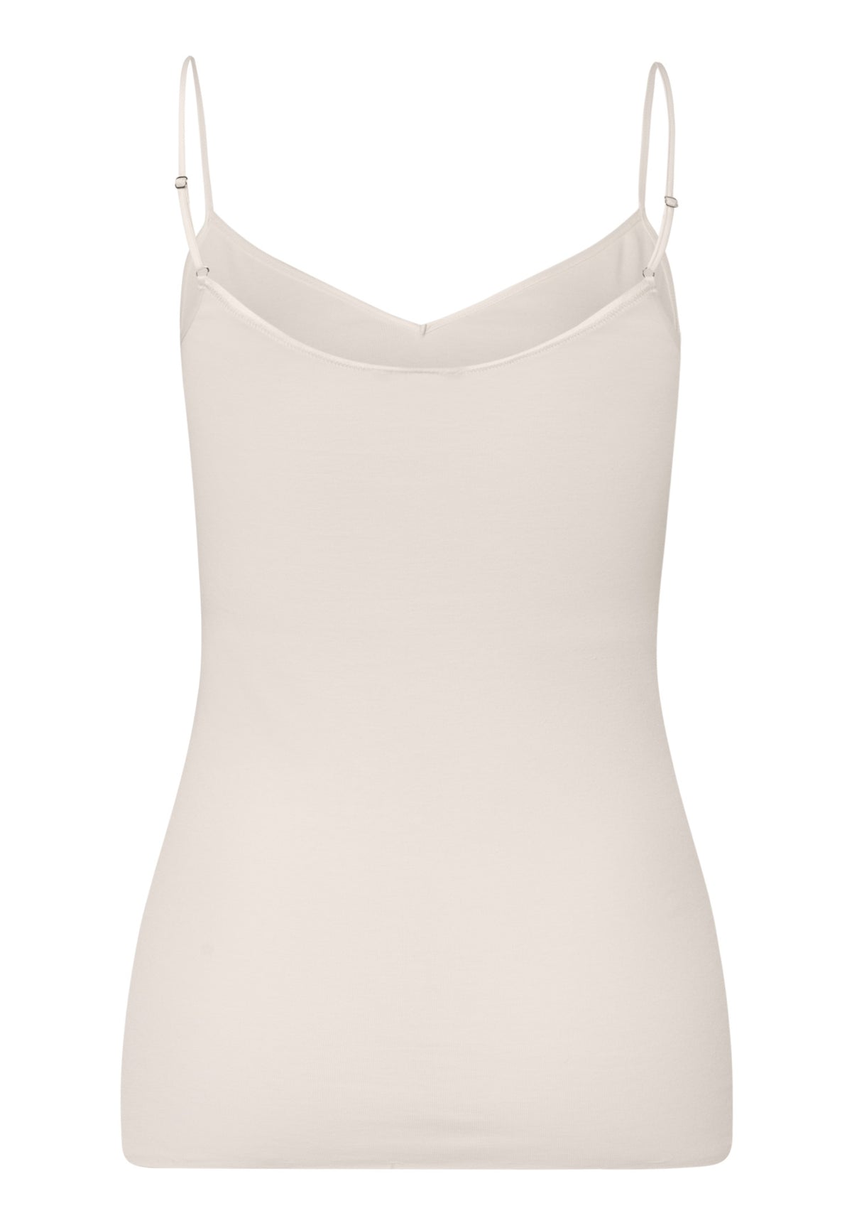 Hanro Cotton Seamless Spaghetti Top Pale Cream