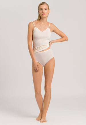 Hanro Cotton Seamless Spaghetti Top Pale Cream