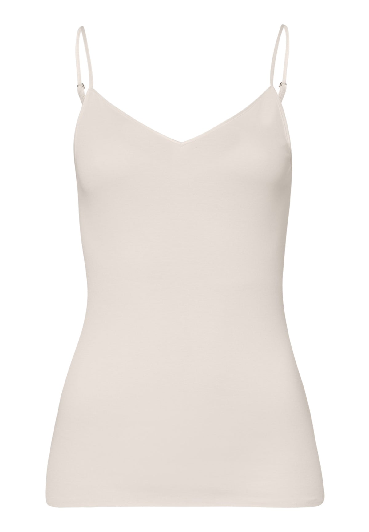 Hanro Cotton Seamless Spaghetti Top Pale Cream