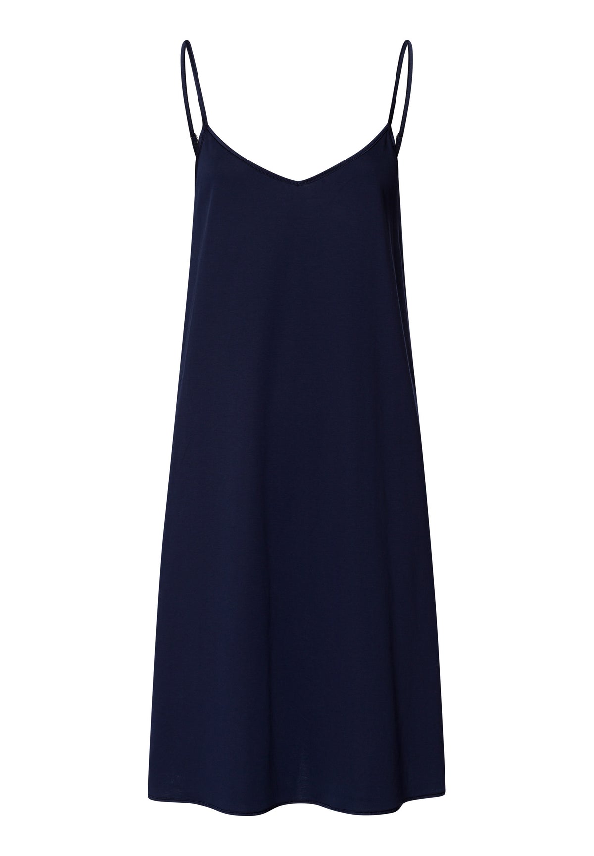 Cotton Silk Navy Spaghetti Dress 95cm