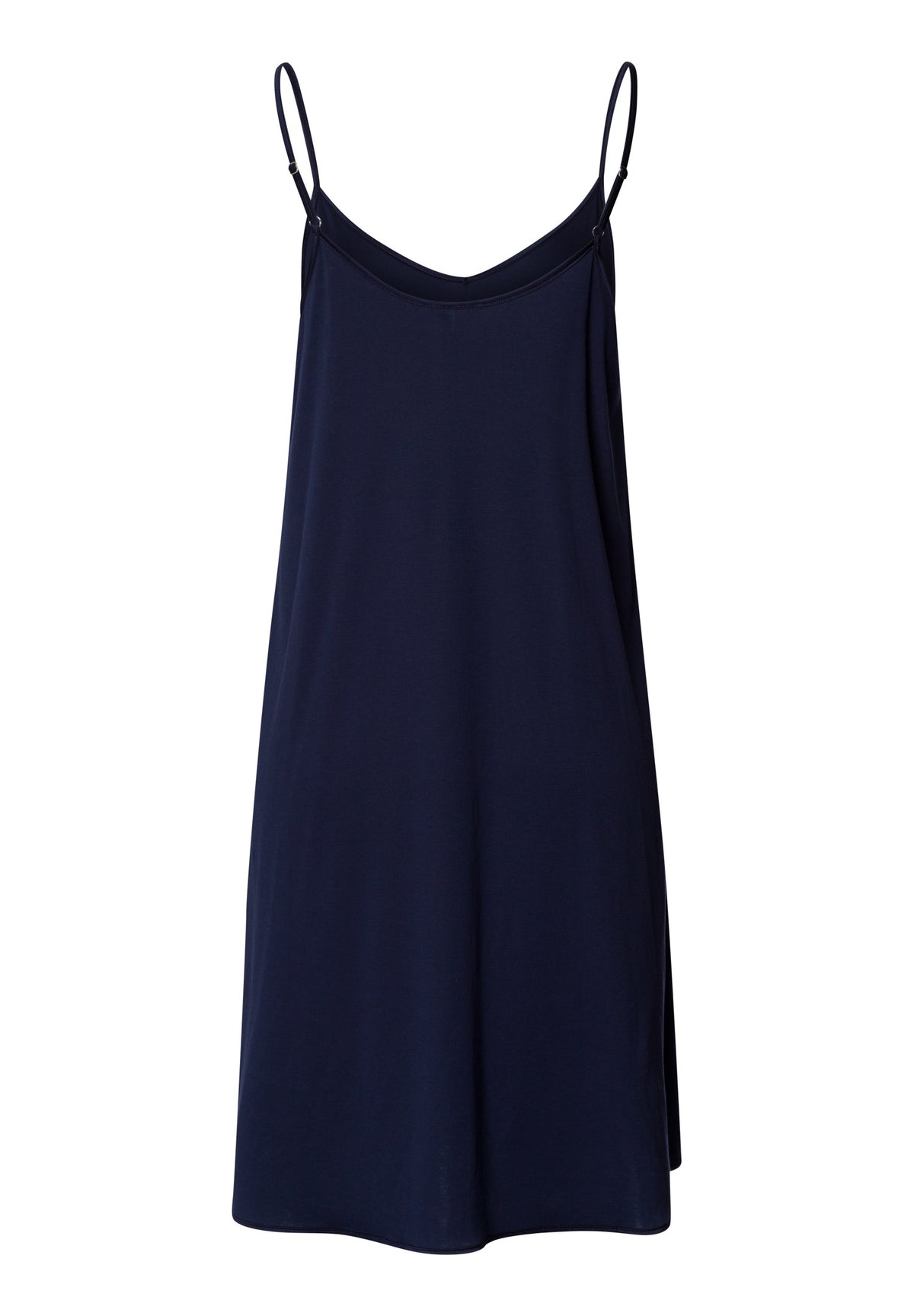Cotton Silk Navy Spaghetti Dress 95cm