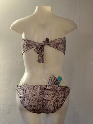 Rome Bandeau Bikini Snake Print