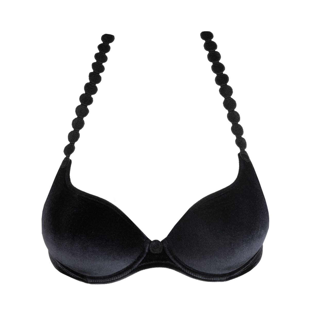 Tom Black Velvet Heart Bra