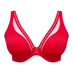 Wowgirl True Red Half Padded Plunge Bra