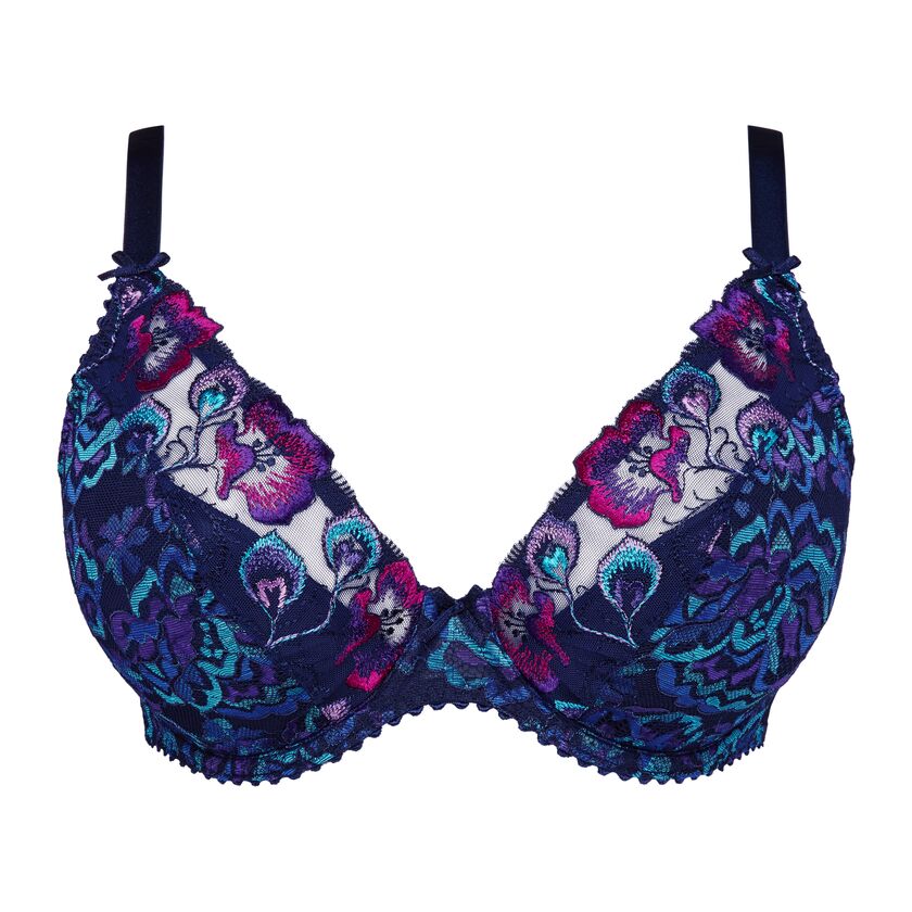 San Angel Waterblue Half Padded Plunge Bra
