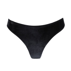 Tom Black Velvet Thong