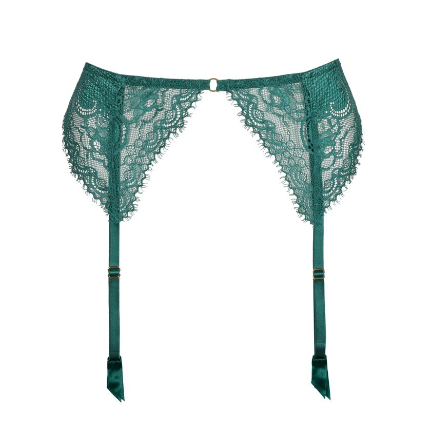 Junoo Jasper Green Garter Belt