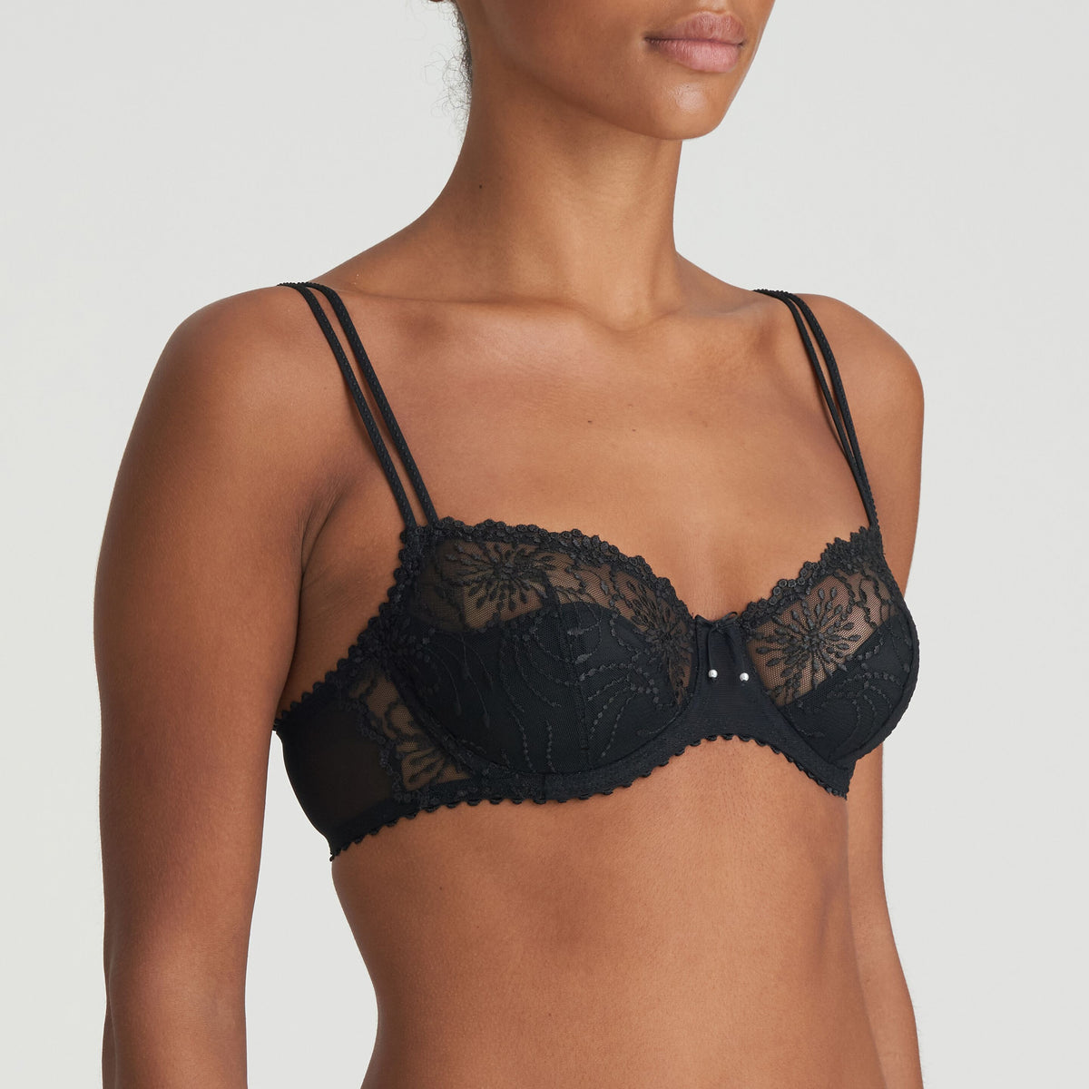 Jane Half Padded Balcony Bra Black