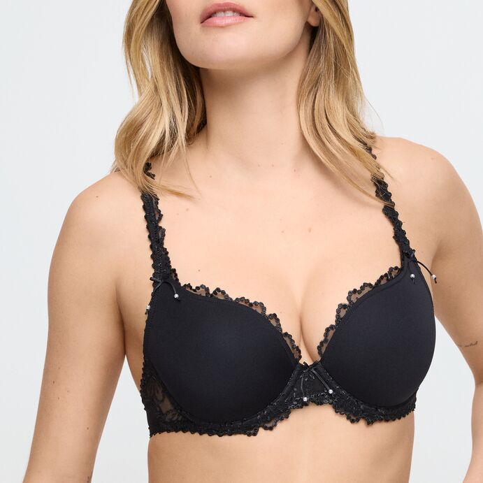 Jane Black Heart Bra