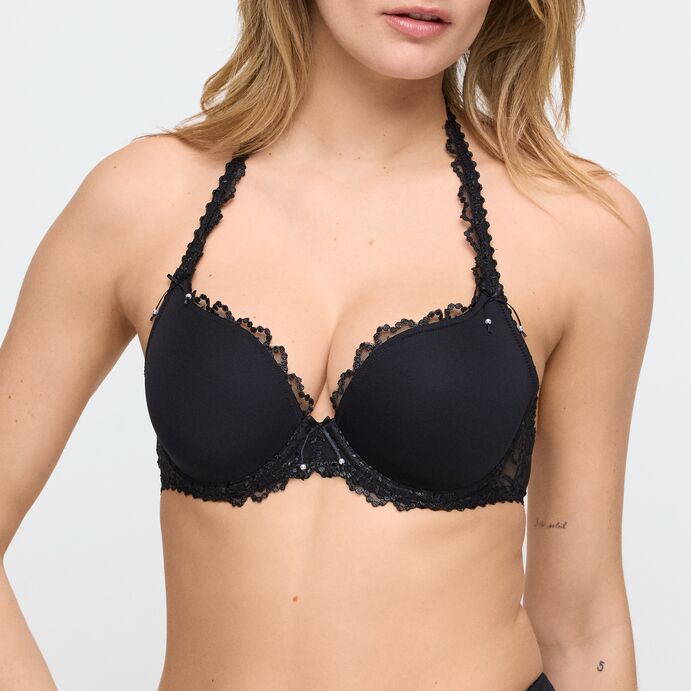 Jane Black Heart Bra
