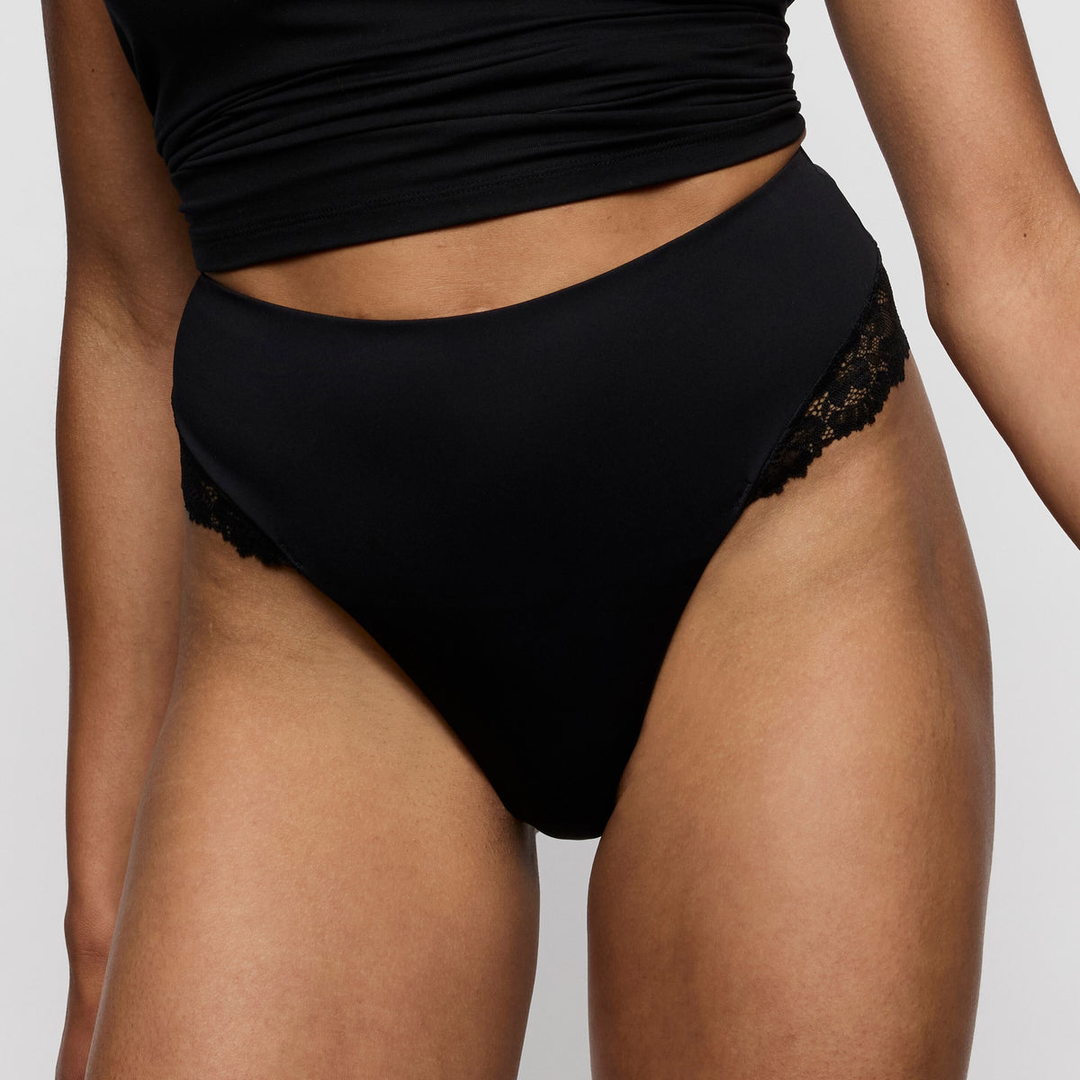 Soft Studio Black Smoothing High Waist Thong