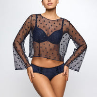 Avero Velvet Blue Top