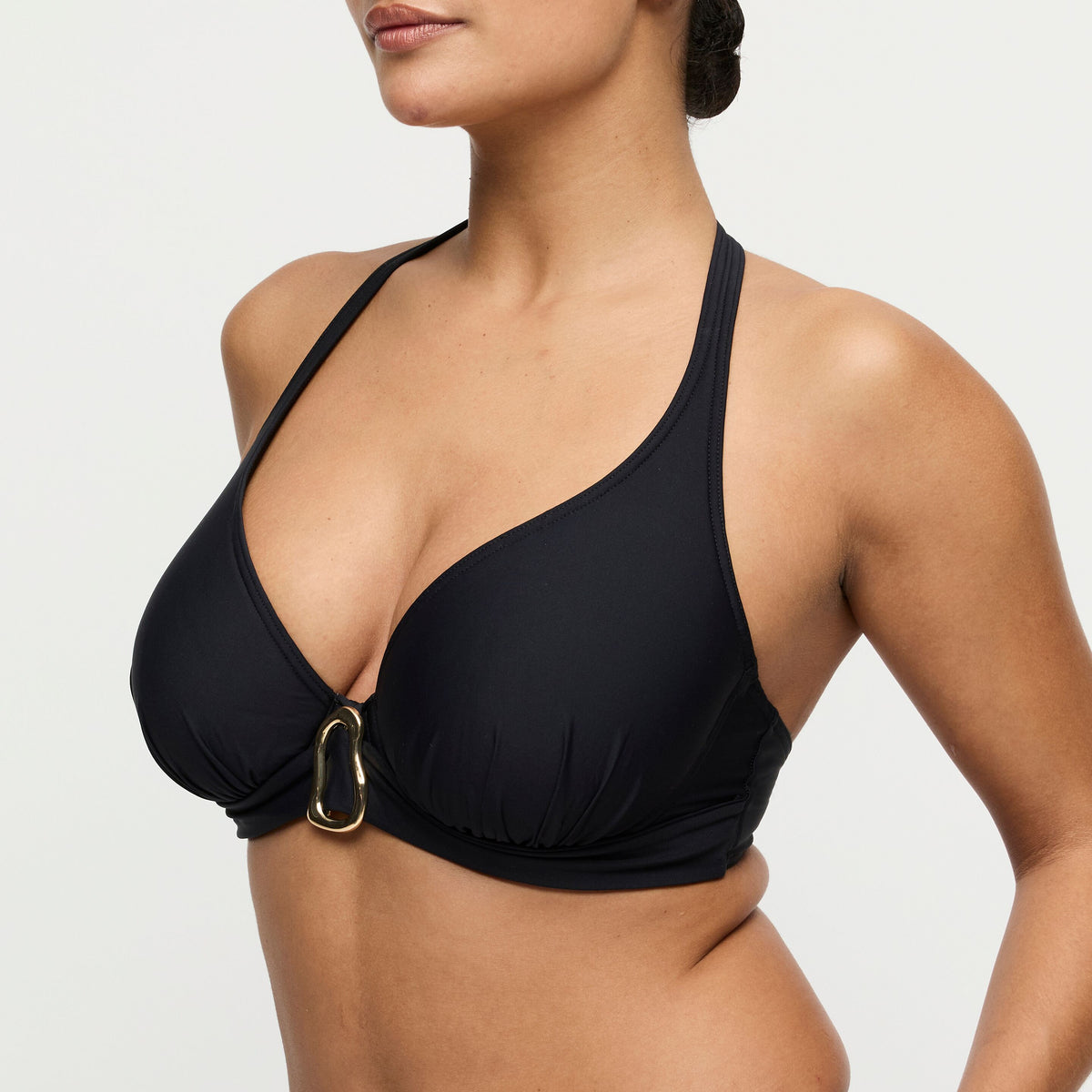 Uvita Black Padded Plunge  Bikini