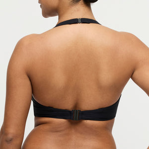 Uvita Black Padded Plunge Bikini