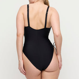 Uvita Black Plunge Swimsuit
