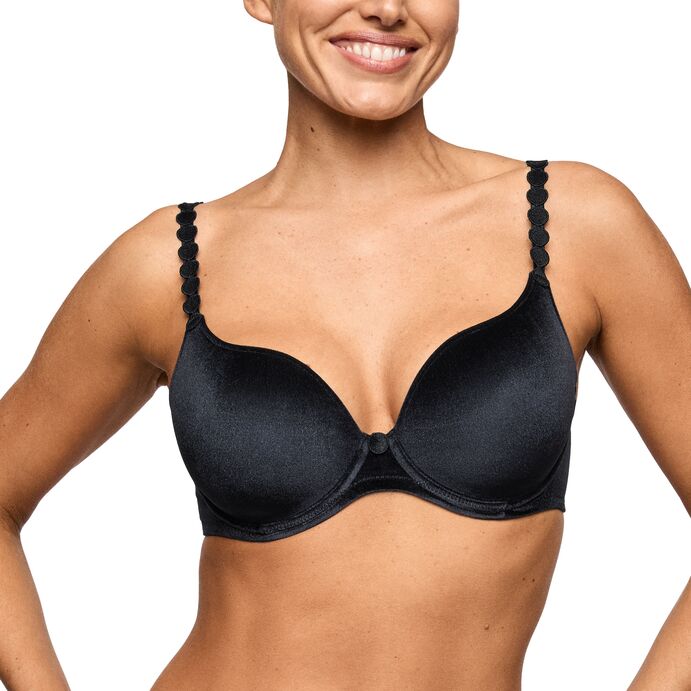 Tom Black Velvet Heart Bra