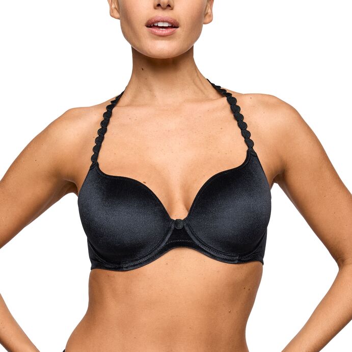 Tom Black Velvet Heart Bra