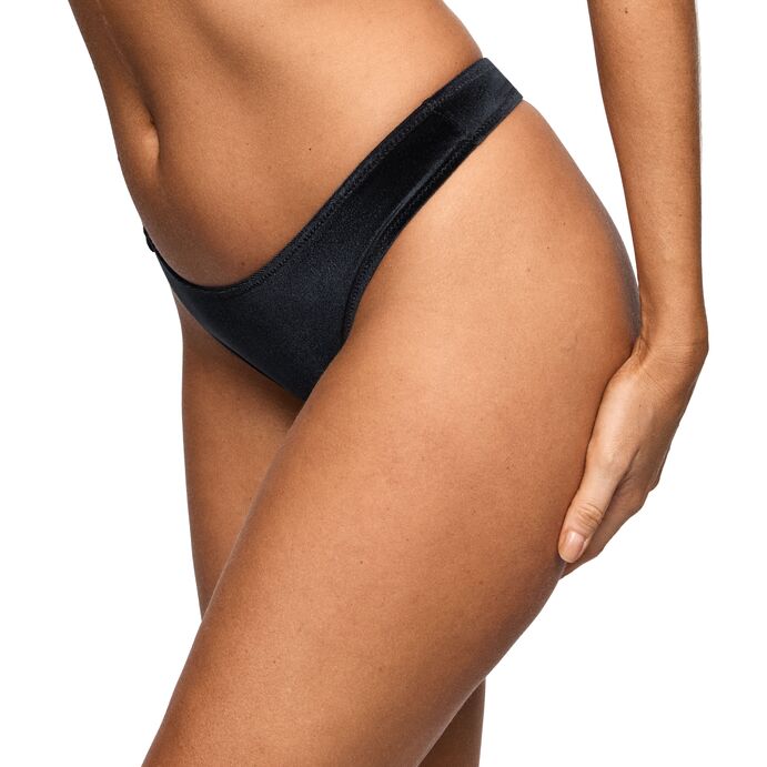 Tom Black Velvet Thong