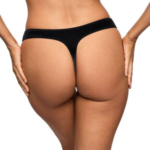 Tom Black Velvet Thong