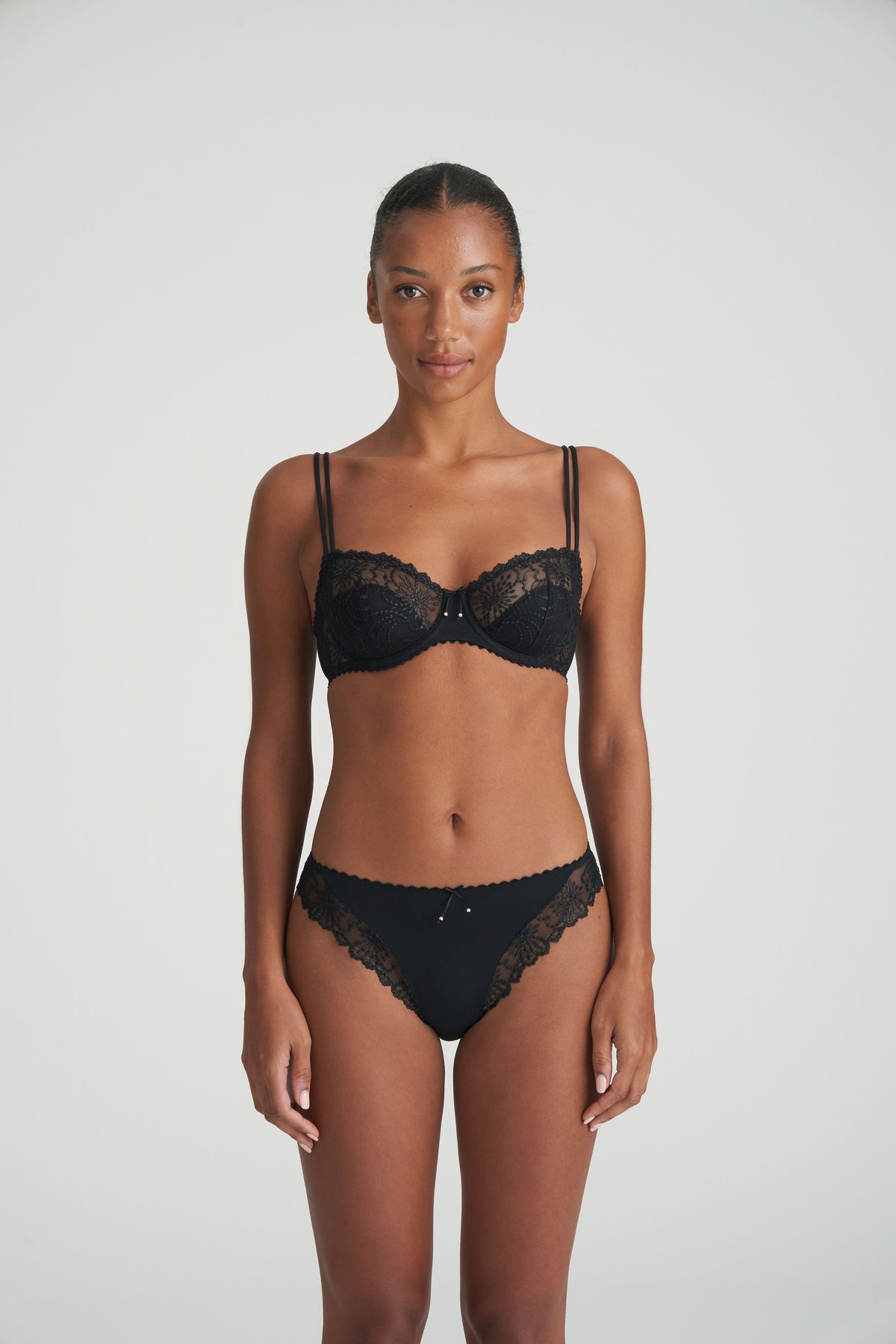 Jane Half Padded Balcony Bra Black