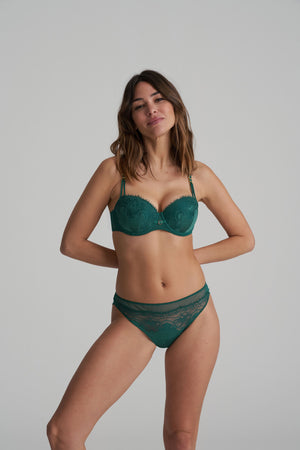 Junoo Jasper Green Balcony Bra