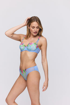 Odily Santorini Blue Balcony Bra & Brief