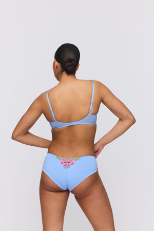 Odily Santorini Blue Balcony Bra & hotpant