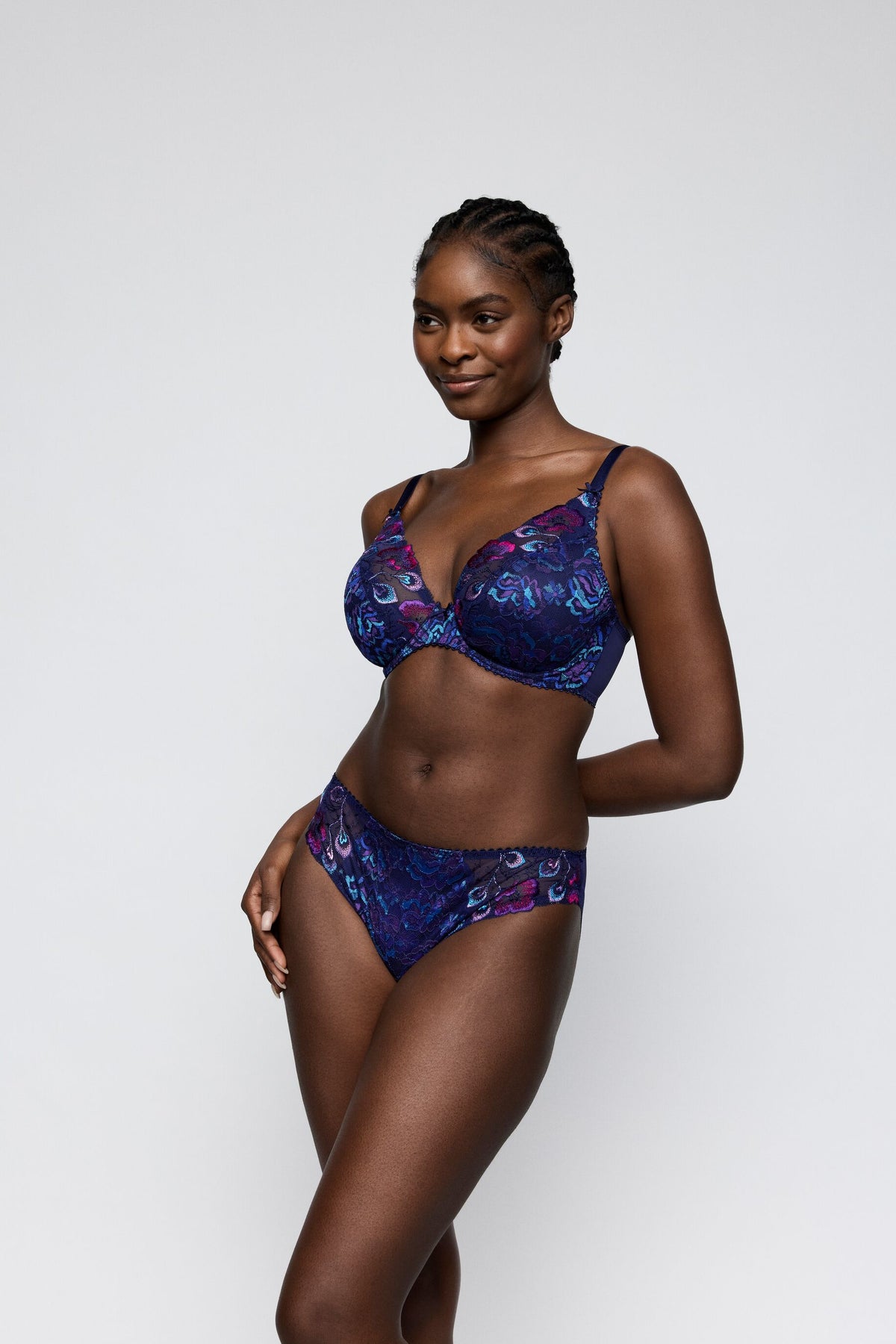 San Angel Waterblue Half Padded Plunge Bra
