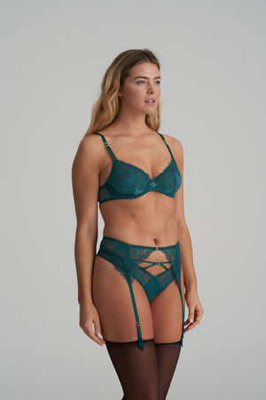 Junoo Jasper Green Garter Belt