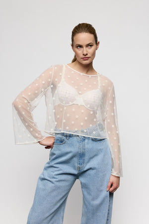 Avero Ivory Petal Top