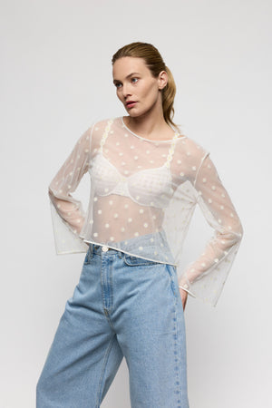 Avero Ivory Petal Top