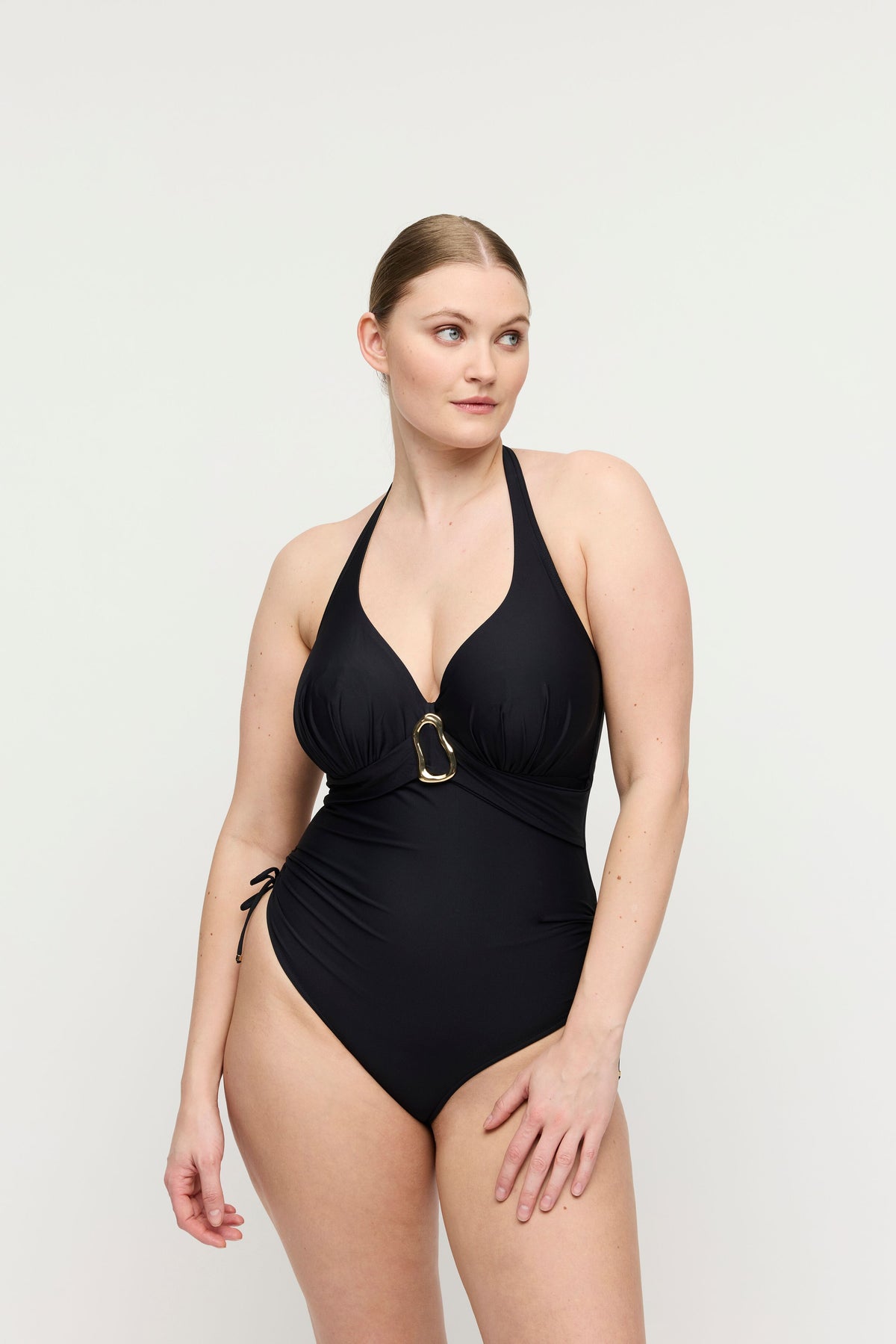 Uvita Black Plunge Swimsuit