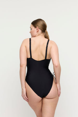 Uvita Black Plunge Swimsuit