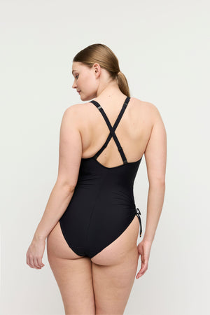 Uvita Black Plunge Swimsuit