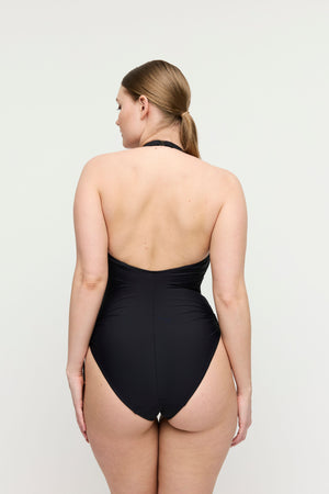Uvita Black Plunge Swimsuit