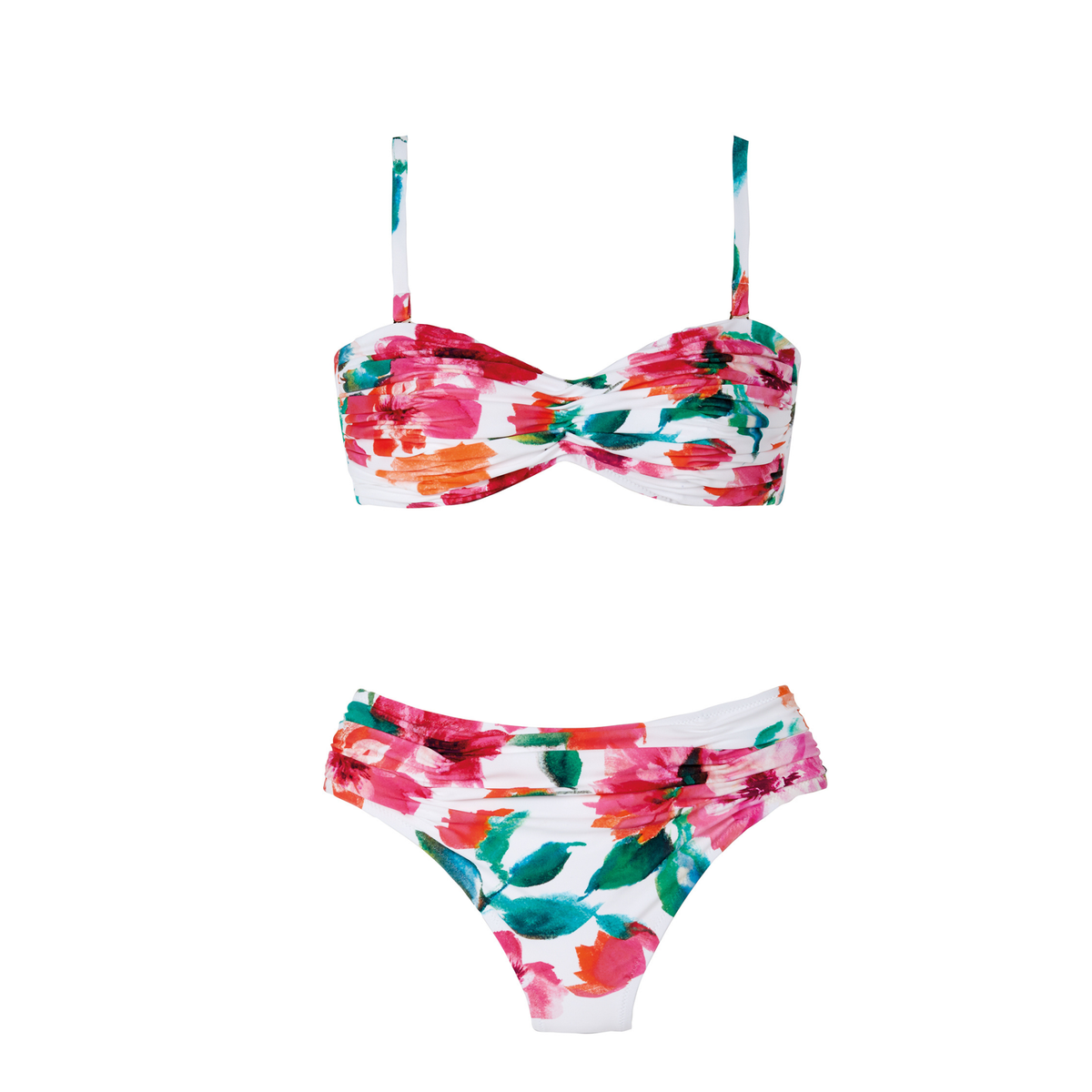 Dalia Oria Pink Underwired Bandeau Bikini