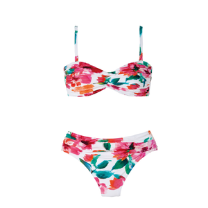 Dalia Oria Pink Underwired Bandeau Bikini