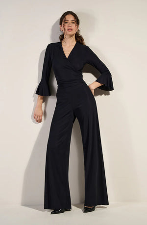 Liz Long Sleeve Black Top