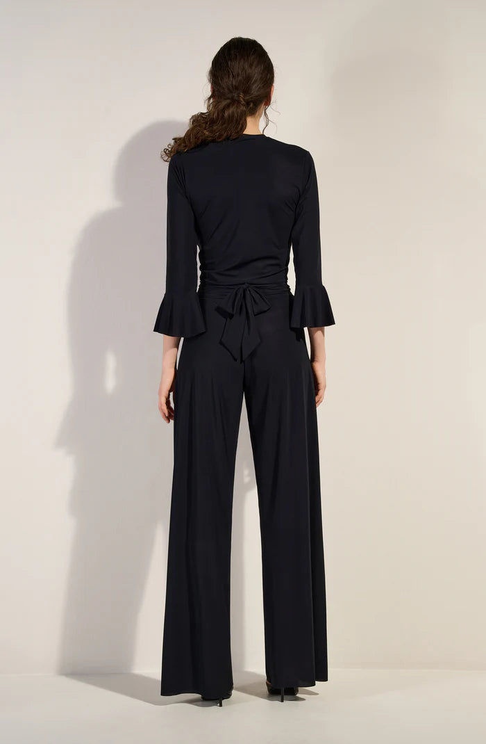 Liz Long Sleeve Black Top