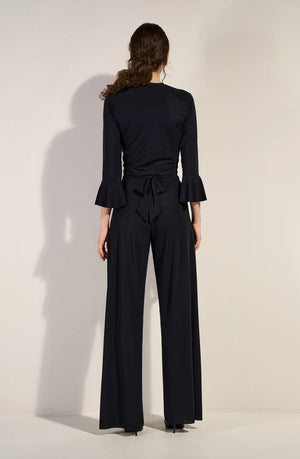 Liz Long Sleeve Black Top