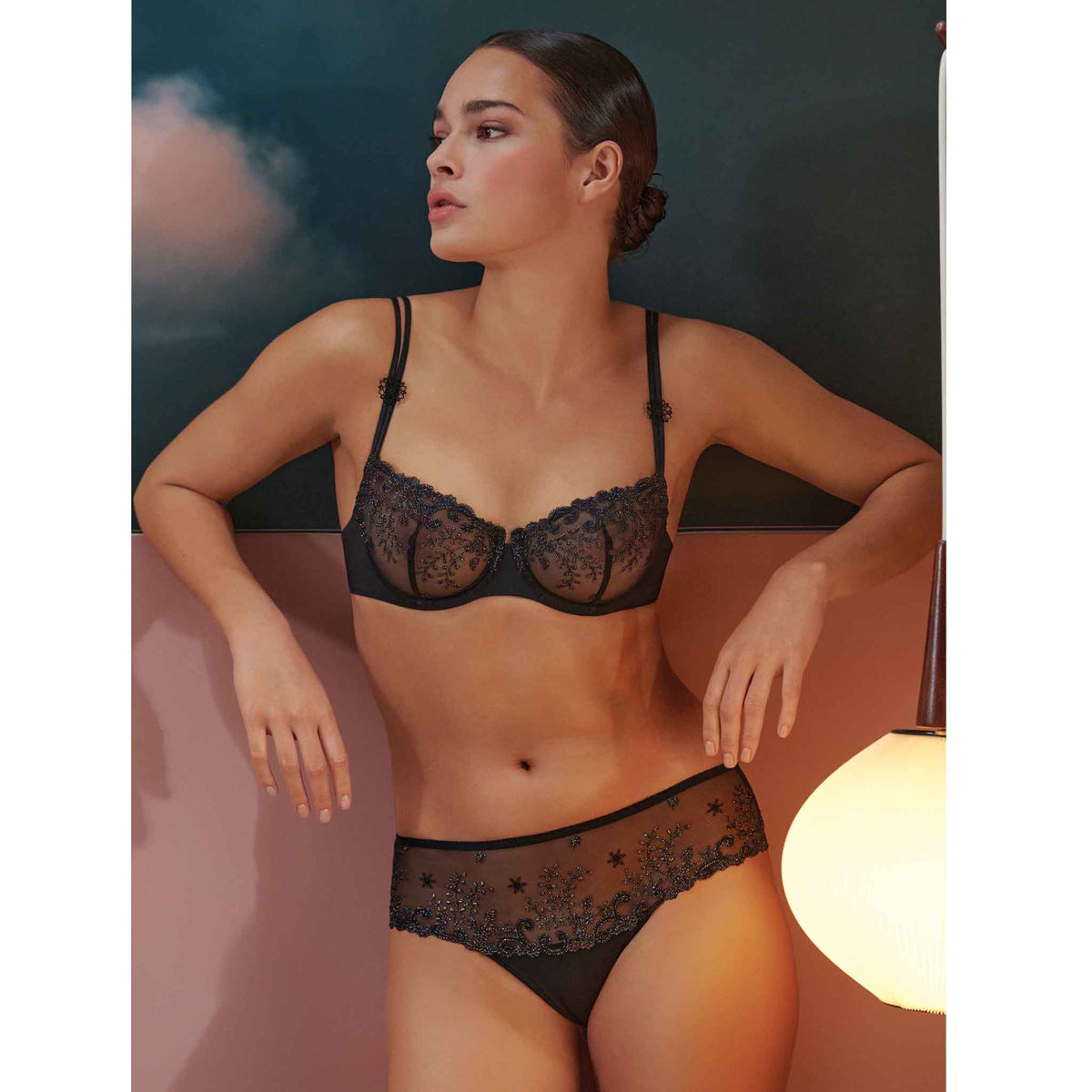 Delice Noir Gem Half Cup Bra