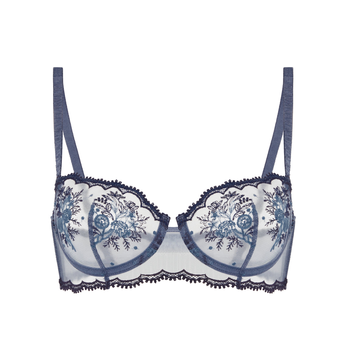 Intrigue Bleu Cendre Half Cup Bra