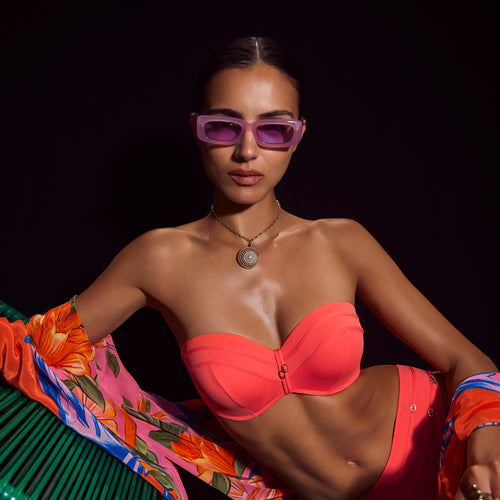 Stella Coral Underwired Bandeau Bikini