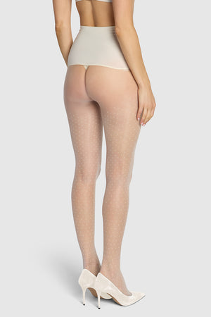 The Polka Dot Vintage Ivory Tights