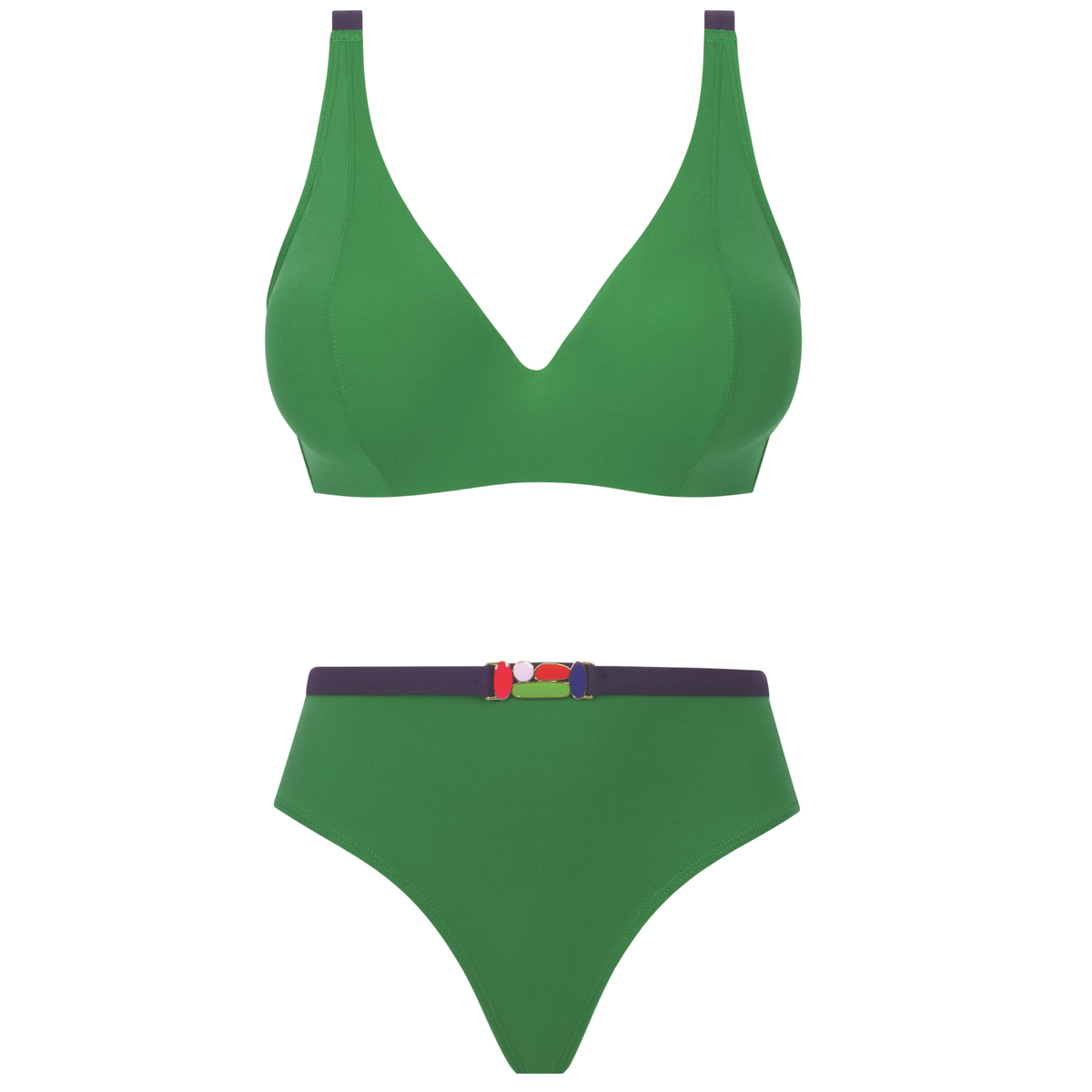 Charm Palm Green Underwired Bikini