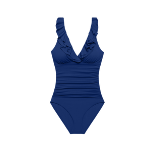 Beach Club Royal Blue Underwired Ruffle Swimsuit